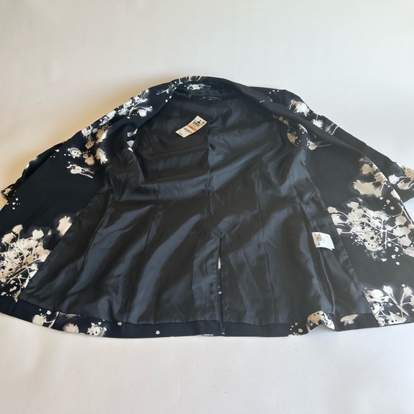 New I N C Black White Polyester Hook Closure Classic Blazer size S - Picture 11 of 16